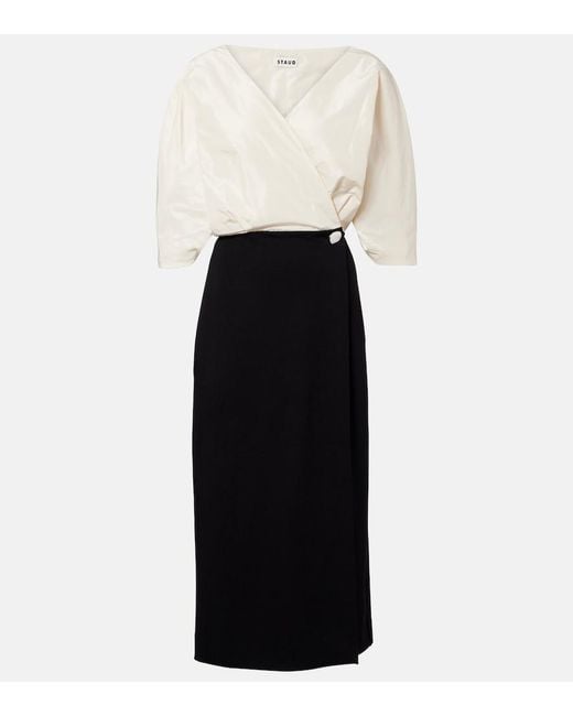 Staud Black Orion Wrap Dress