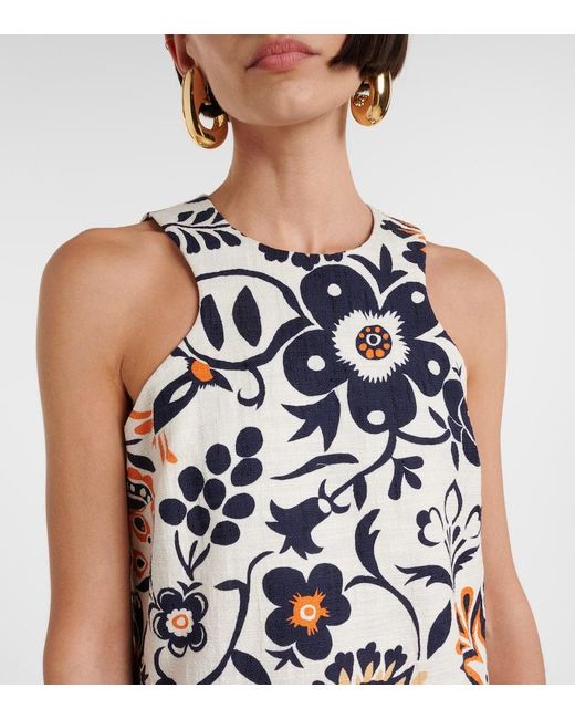 Vestido Midi Racer En Popelin De Algodon LaDoubleJ de color Blue