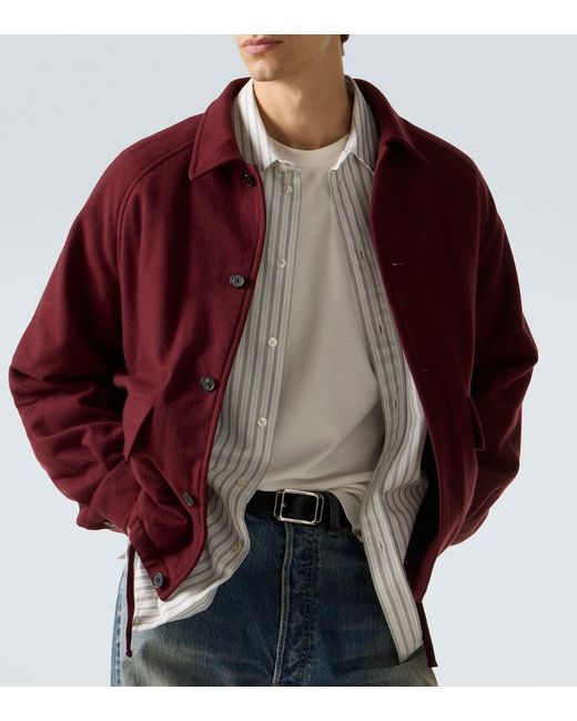 A.PRESSE Red Cashmere Blouson Jacket for men