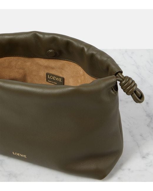 Borsa A Spalla Flamenco Medium di Loewe in Green