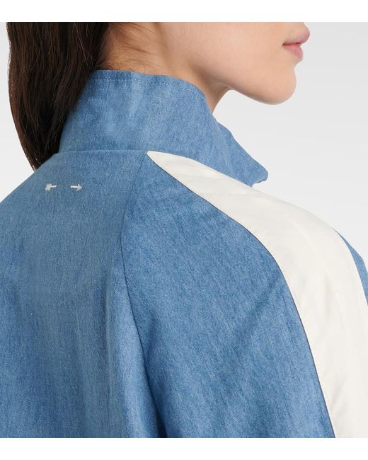 The Upside Blue Oracle Elias Hemp And Cotton Chambray Track Jacket