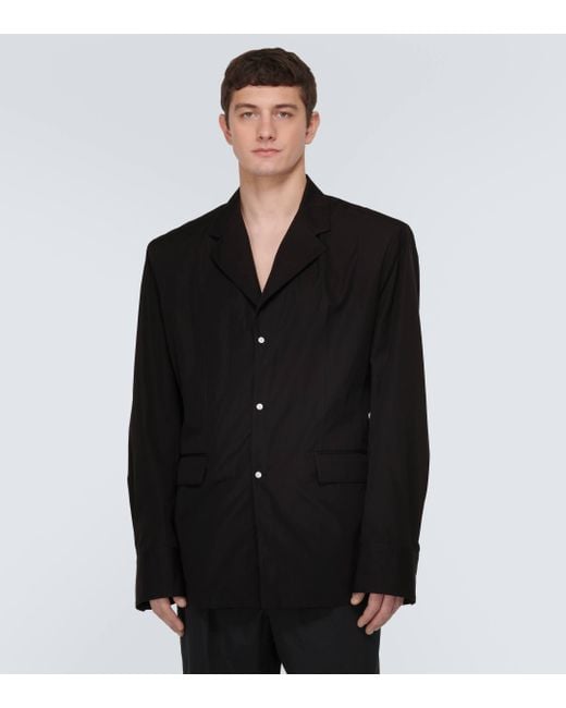 Prada Black Single-breasted Cotton Blazer for men