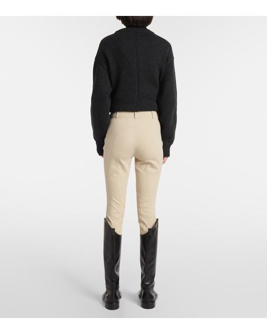 Loro Piana Natural Doris Cotton-Blend Twill Slim Pants