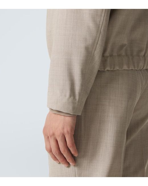 Slowear Natural Virgin Wool Blouson Jacket for men