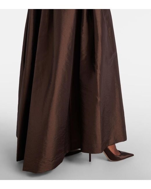 Jonathan Simkhai Brown Julip Belted Taffetta Gown