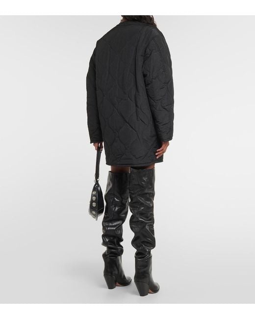 Isabel Marant Black Nesma Quilted Parka