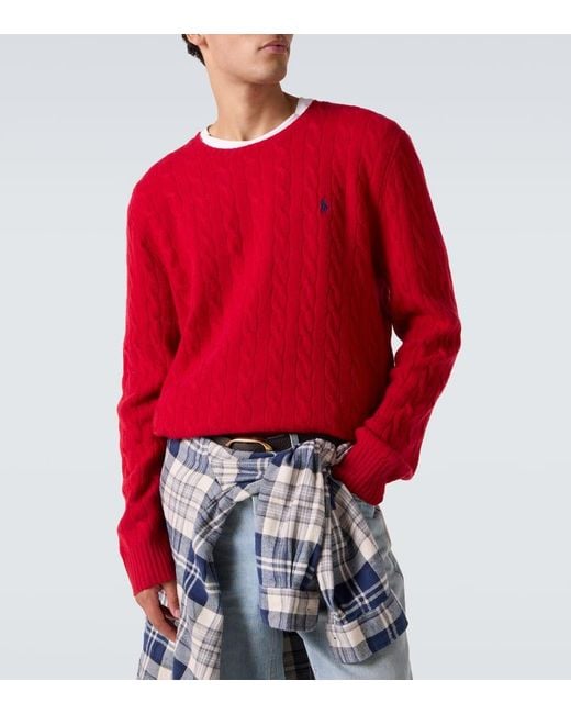 Polo Ralph Lauren Pullover Aus Wolle Und Kaschmir in Red für Herren