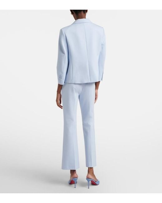 Dorothee Schumacher Blue Emotional Essence Cropped Flared Pants