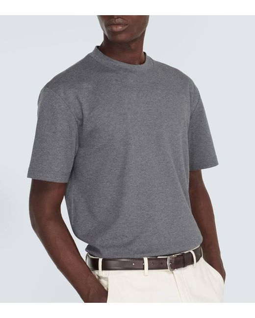 Loro Piana Gray Cotton Jersey T-shirt for men