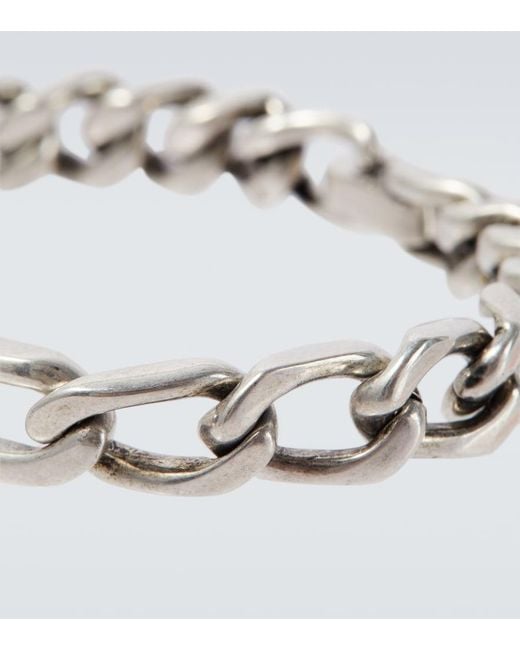 Saint Laurent White Logo Chain Bracelet for men