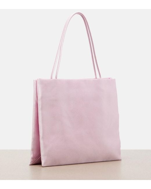 The Row Pink Cecily Medium Satin Tote Bag