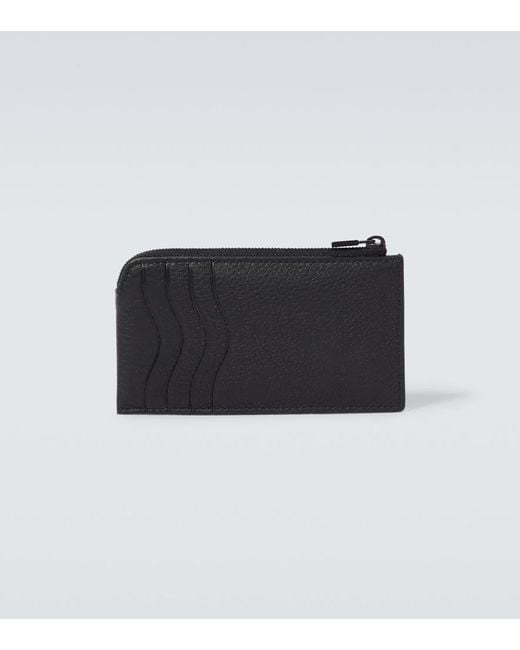 Loro Piana Black Extra Leather Card Case for men