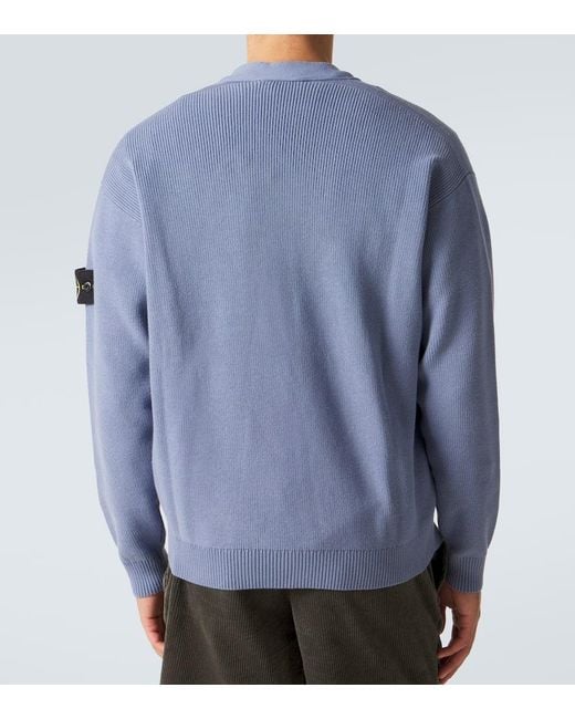 Stone Island Blue S00D8 Knitted Cardigan for men