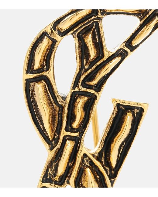 Saint Laurent Metallic Opyum Ysl Brooch