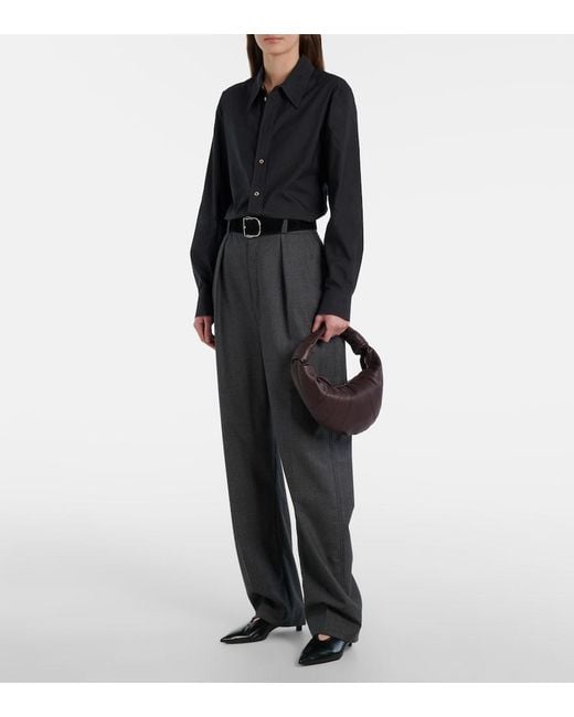 Lemaire Brown Fortune Croissant Mini Leather Bag