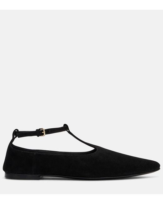 A.Emery Black Ward Suede Mary Jane Flats