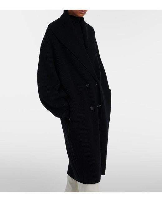 Totême Black Wool-Blend Cardigan