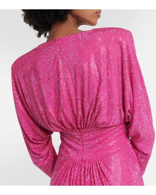 Alexandre Vauthier Pink Embellished Maxi Dress