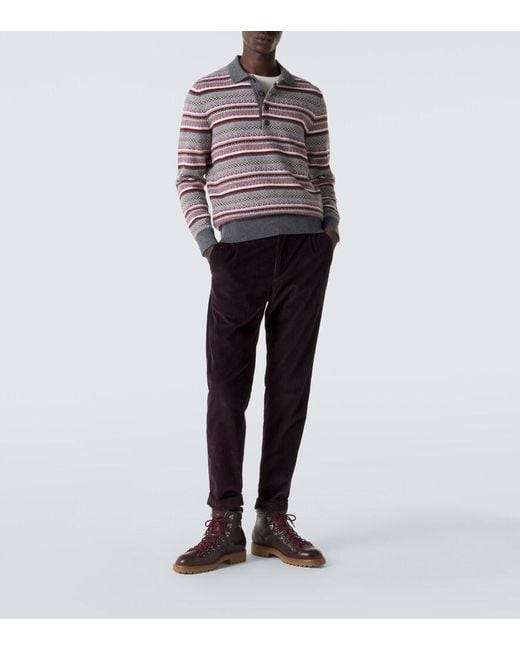 Pullover Polo di Eleventy in Red da Uomo