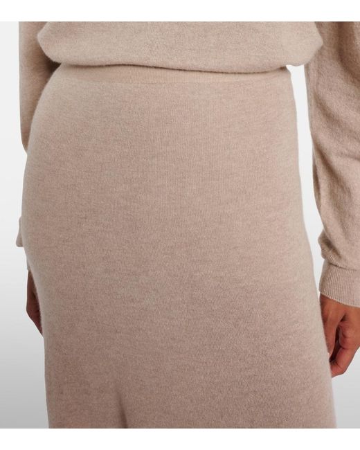 The Row Natural Jovan Cashmere Maxi Skirt