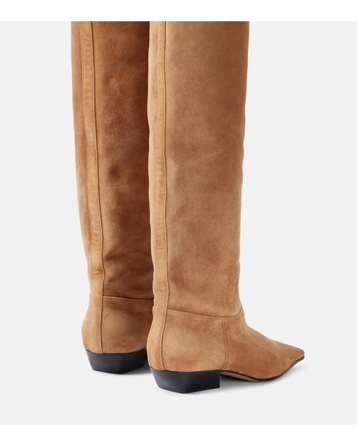 Khaite Brown Marfa Suede Knee-High Boots