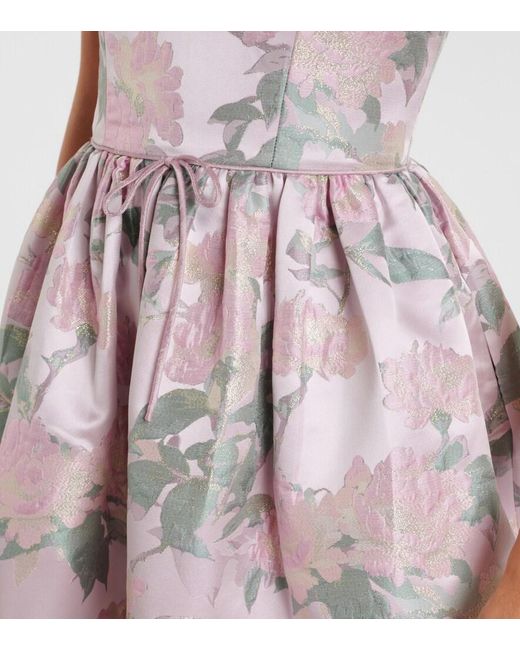 Markarian Pink Bustier-Kleid Apple Aus Brokat