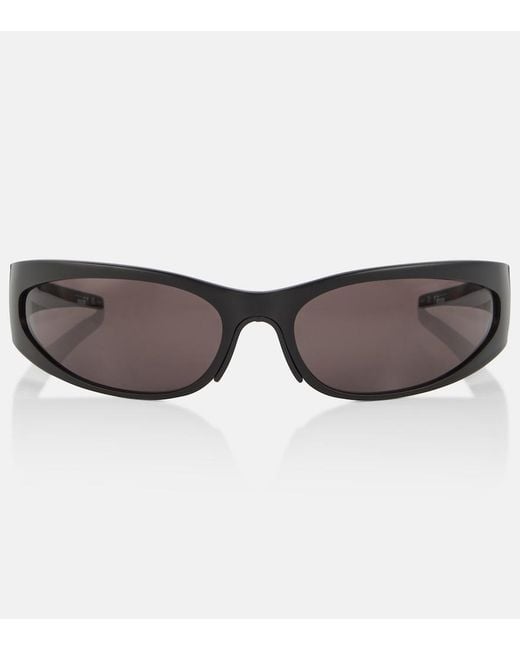 Balenciaga Brown Reverse Xpander Oval Sunglasses