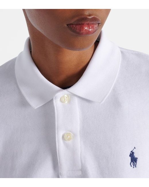 Polo Ralph Lauren White Cotton-Blend Polo Sweater