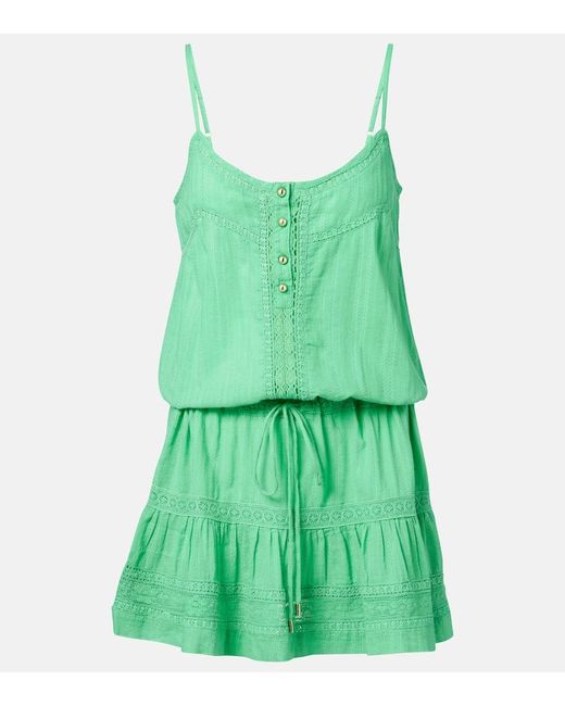 Melissa Odabash Green Kelly Cotton Minidress