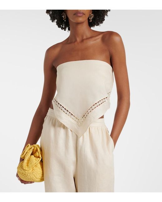 Jonathan Simkhai Natural Linen-Blend Top