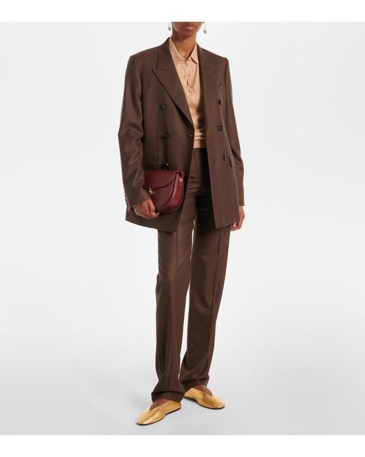 Loro Piana Brown Ice Wish Cotton Polo Sweater