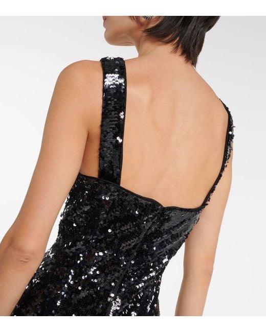 Roland Mouret Black Sequined Gown