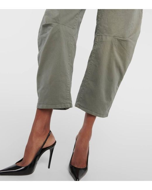 Pantalones Shon de sarga de algodon Nili Lotan de color Green