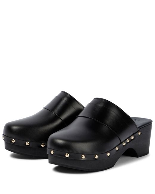 サンダル・ミュール aeyde Bibi Clogs - Aeyde - Butter - Leather Aeyde Black Bibi Clogs Aeyde