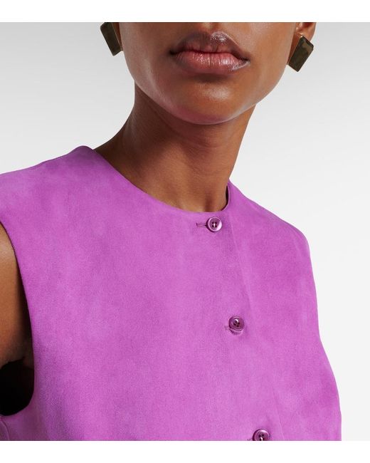 Stouls Purple Leather Top