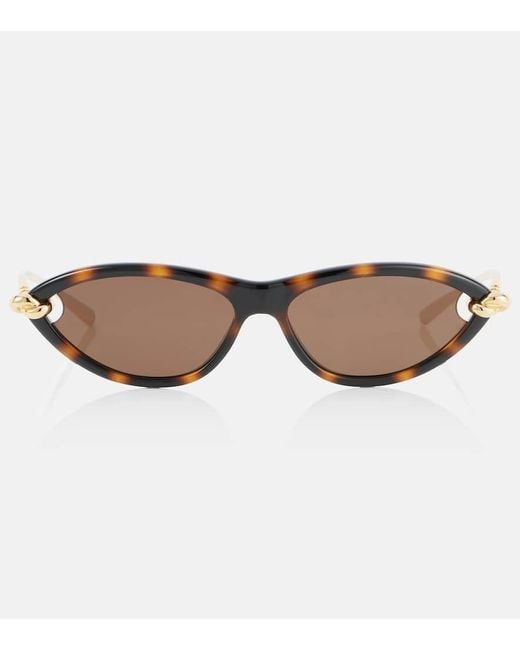 Bottega Veneta Brown Cat-Eye Sunglasses