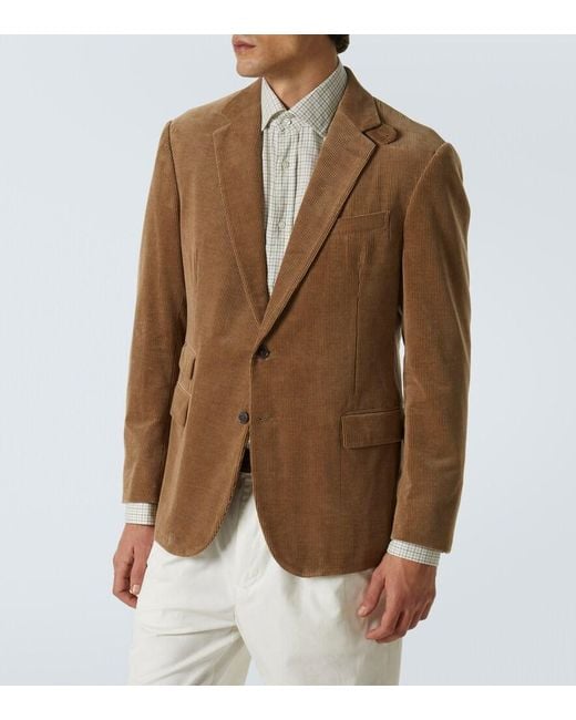 Ralph Lauren Brown Kent Cotton And Cashmere Corduroy Blazer for men