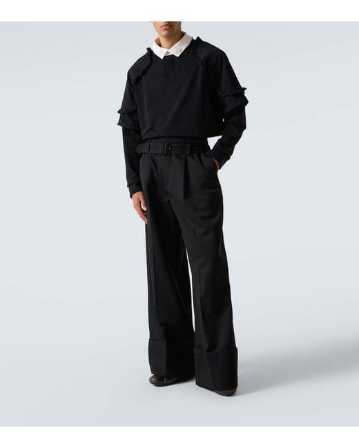 Simone Rocha Black Ballerina Grip Leather Sneakers for men