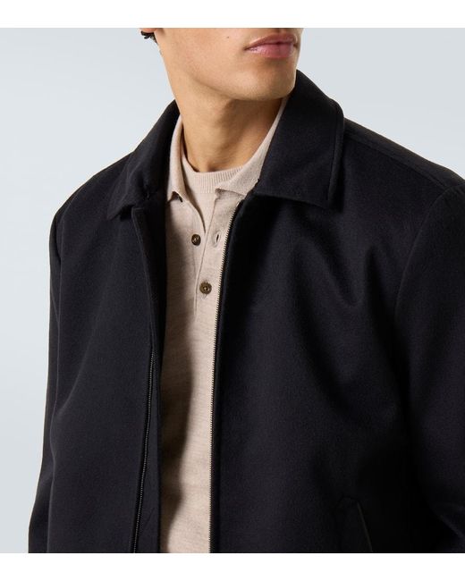 Chaqueta De Cachemir Con Borrego Canali de hombre de color Black