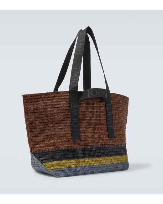 Shopper Fold De Rafia Loewe de hombre de color Brown