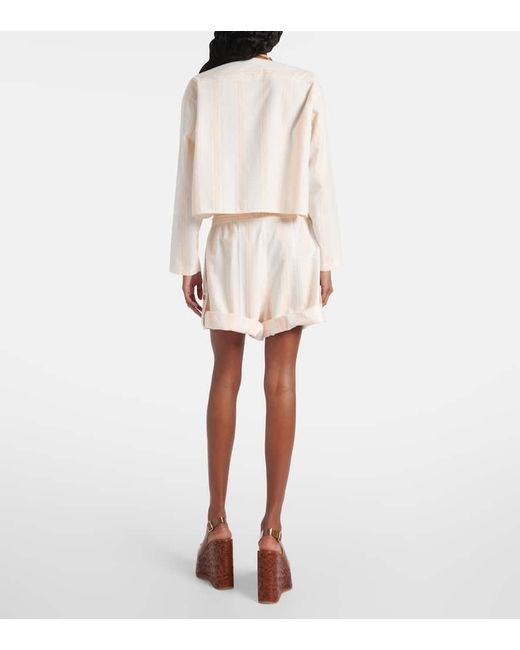 Shorts A Righe di Chloé in Natural