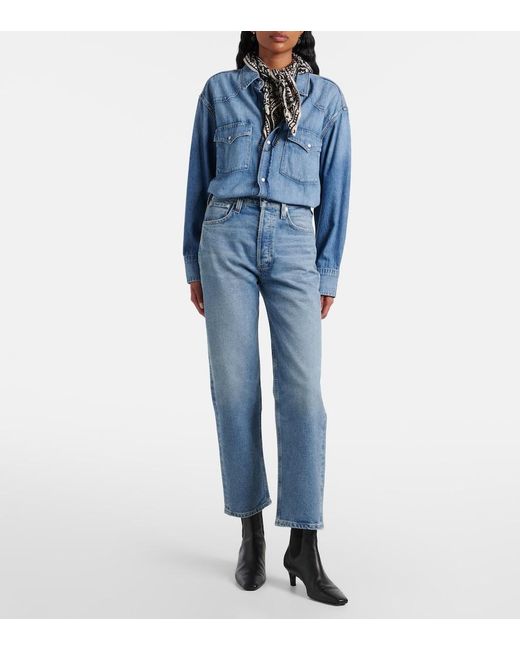 Citizens of Humanity Blue Delfina Straight Jeans