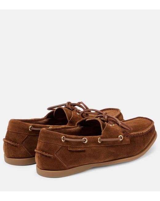 Tom Ford Brown Robin Suede Boat Shoes