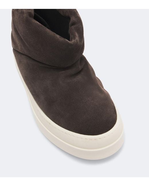 Rick Owens Black Mega Bumper Suede Ankle Boots
