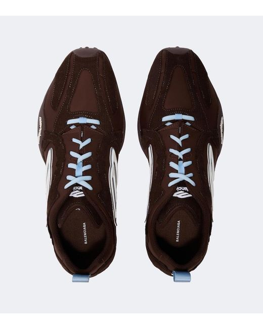 Balenciaga Brown Monday Ultra Corduroy-Trimmed Sneakers for men