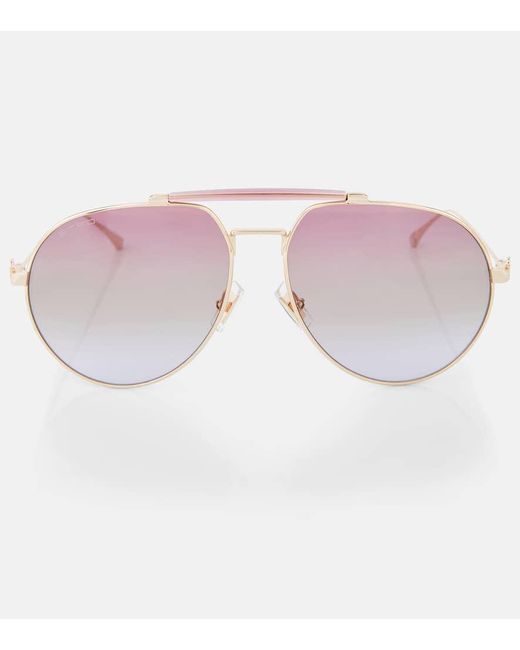 Gafas de sol de aviador Pegaso Etro de color Pink