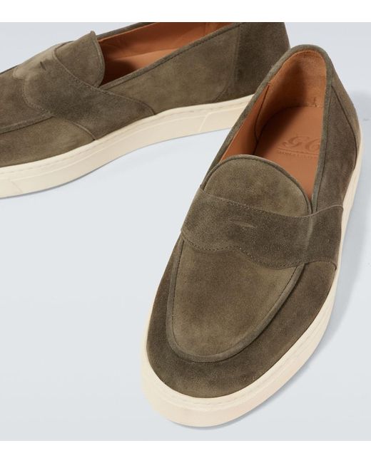 George Cleverley Brown Joey Ii Suede Loafers for men