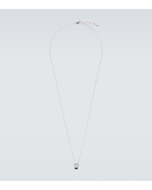 Gucci Halskette Interlocking G Aus Sterlingsilber in White für Herren