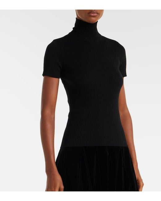 Max Mara Black Cotton Velvet Maxi Skirt