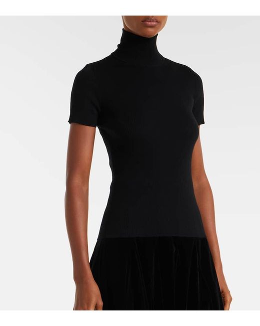 Max Mara Black Cotton Velvet Maxi Skirt